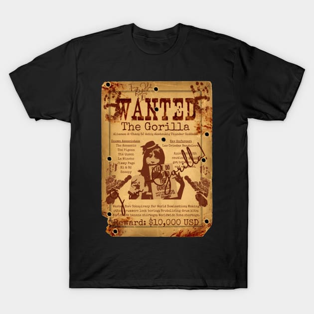 The Gorilla Wanted Poster T-Shirt by Daz Art & Designs